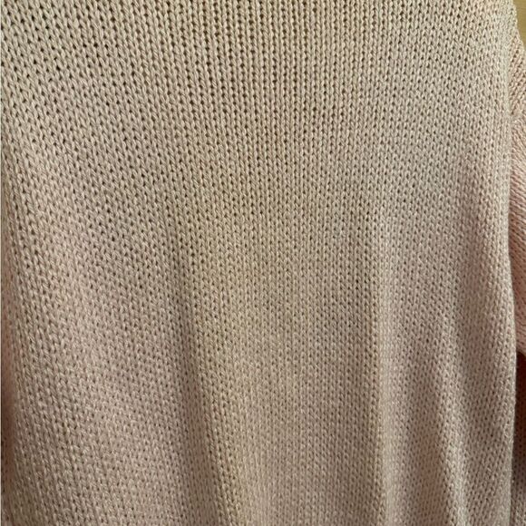 Vintage Diversity Size Large Coquette Girl Floral Fringe Baby Pink Cardigan - Picture 9 of 13